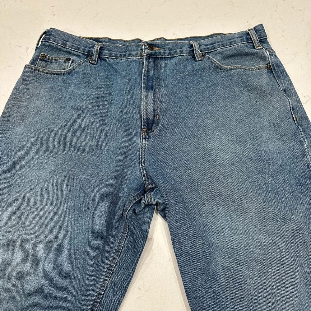 True Blue Mens Relaxed Fit Straight Leg Denim Jeans Blue 42x30 Cotton